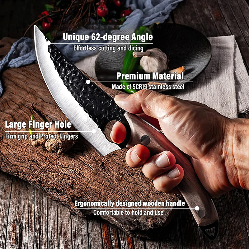 Cuchillo Huusk - Cuchillo de Cocina Japonés Hecho a Mano de Control Premium