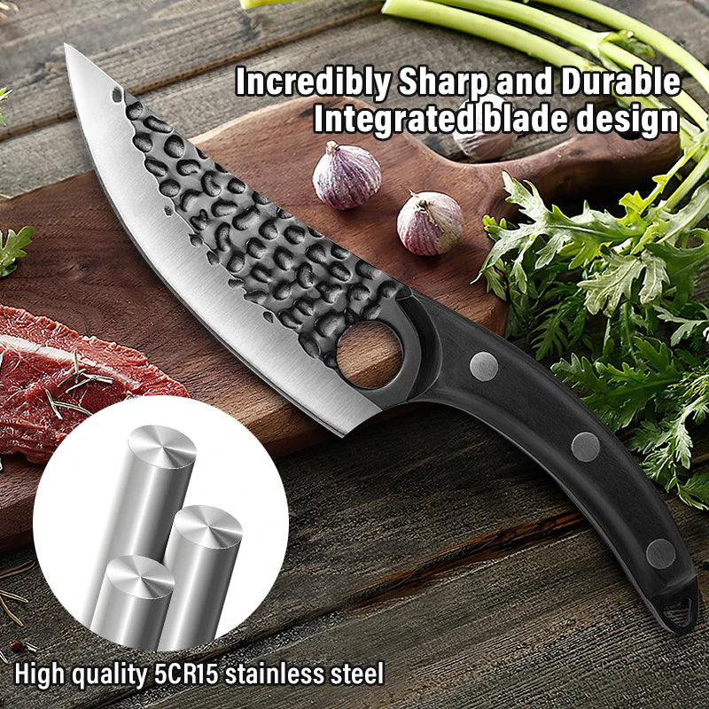 Cuchillo Huusk - Cuchillo de Cocina Japonés Hecho a Mano de Control Premium