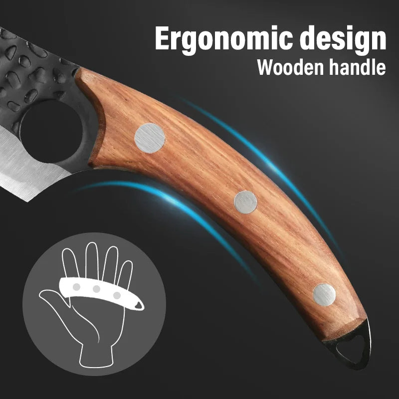Cuchillo Huusk - Cuchillo de Cocina Japonés Hecho a Mano de Control Premium