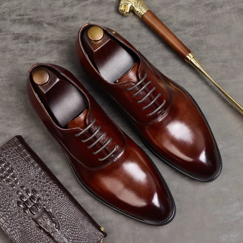 FusionFit Heren Echt Leren Oxford Schoenen