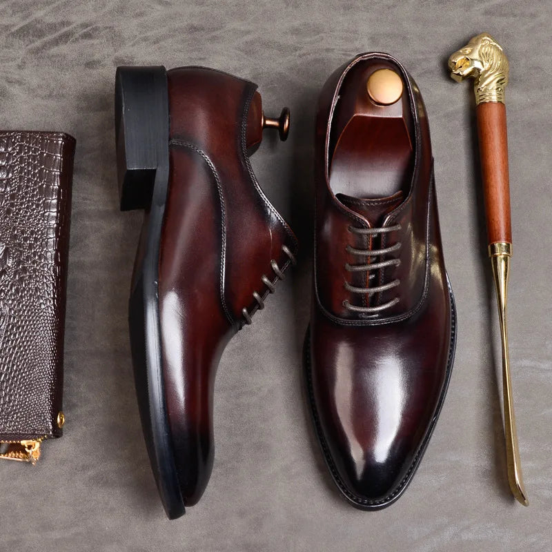 FusionFit Heren Echt Leren Oxford Schoenen
