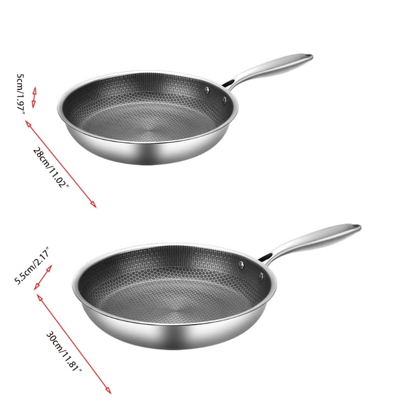 KitchenPro | Sartén de acero inoxidable antiadherente