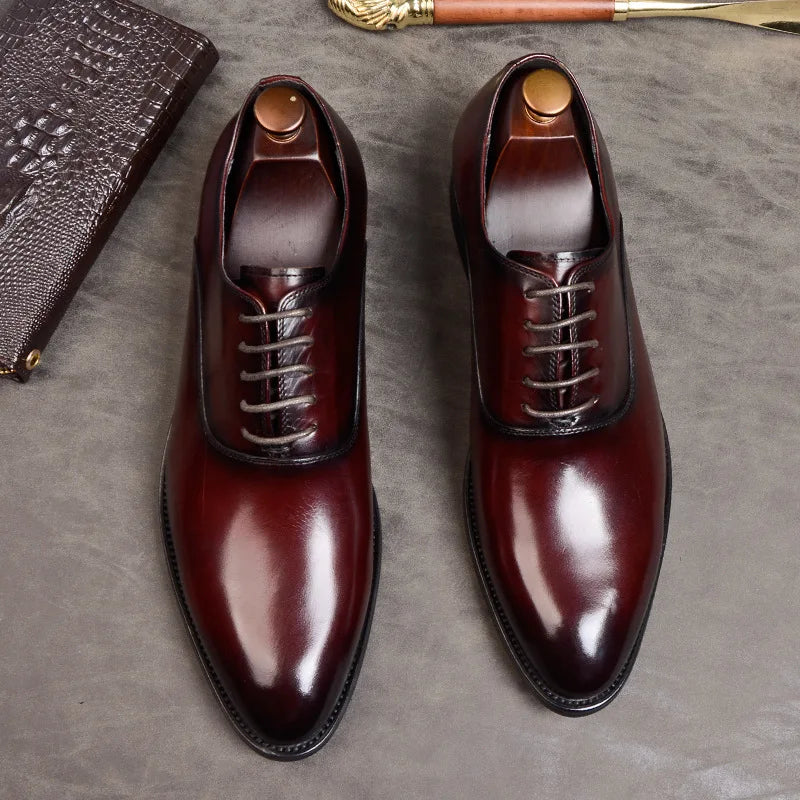 FusionFit Heren Echt Leren Oxford Schoenen