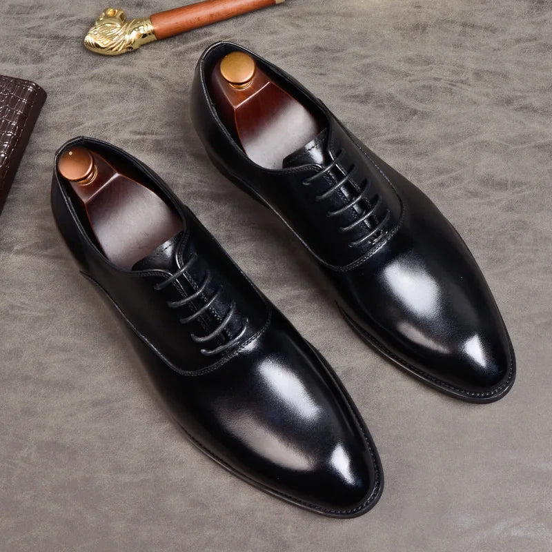 FusionFit Heren Echt Leren Oxford Schoenen