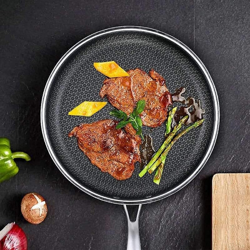 KitchenPro | Sartén de acero inoxidable antiadherente