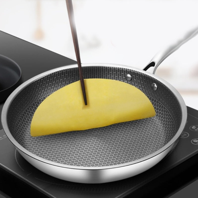 KitchenPro | Sartén de acero inoxidable antiadherente