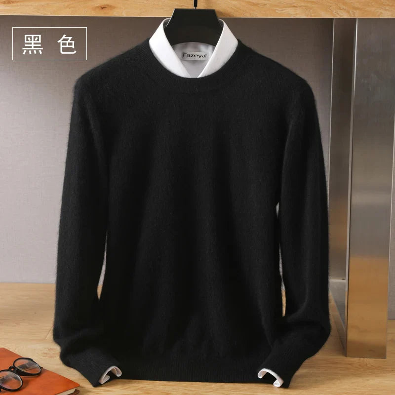 Leonard: Luxury 100% Pure Cashmere Sweater | Japanese-knit - O-Neck Pullover
