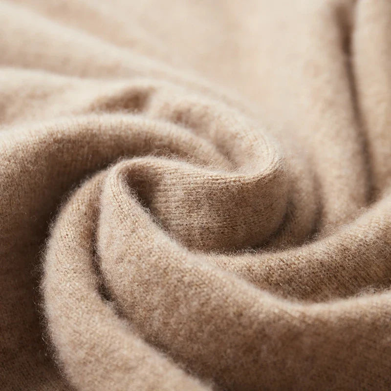 Micheal: Hoodie Sweater - 100% Merino Wool from Australia: Knitted Sweatshirt for Autumn Winter