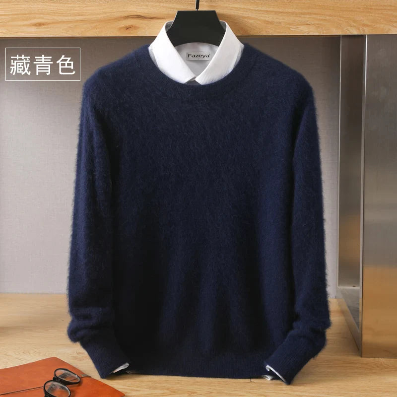 Leonard: Luxury 100% Pure Cashmere Sweater | Japanese-knit - O-Neck Pullover
