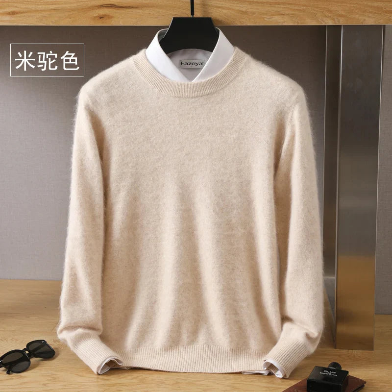 Leonard: Luxury 100% Pure Cashmere Sweater | Japanese-knit - O-Neck Pullover
