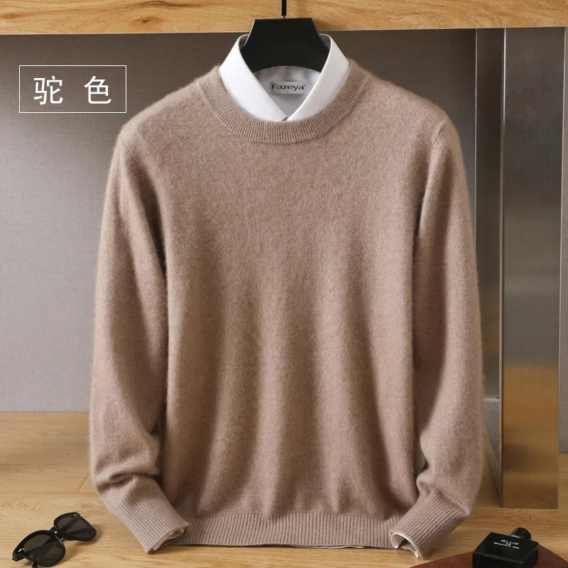Leonard: Luxury 100% Pure Cashmere Sweater | Japanese-knit - O-Neck Pullover