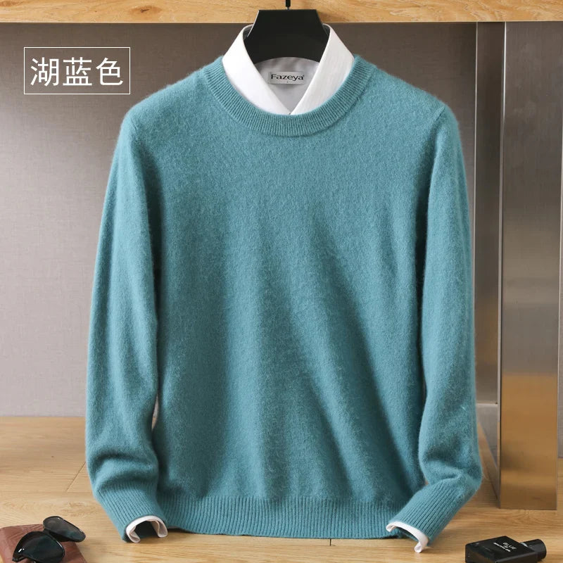 Leonard: Luxury 100% Pure Cashmere Sweater | Japanese-knit - O-Neck Pullover