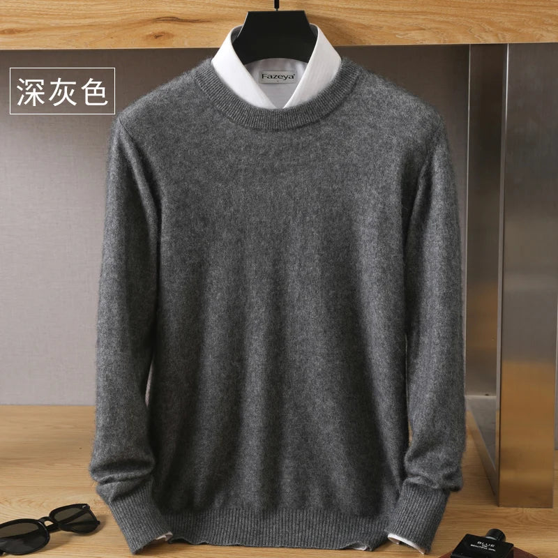 Leonard: Luxury 100% Pure Cashmere Sweater | Japanese-knit - O-Neck Pullover