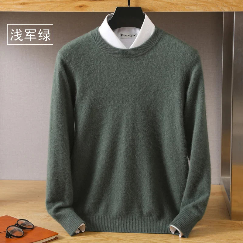 Leonard: Luxury 100% Pure Cashmere Sweater | Japanese-knit - O-Neck Pullover