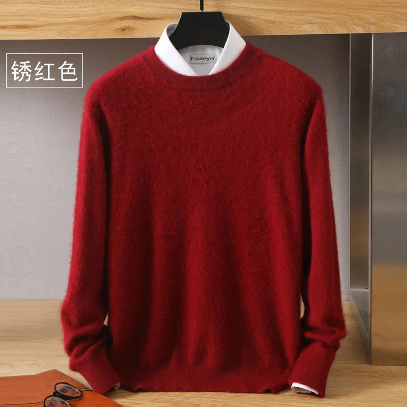 Leonard: Luxury 100% Pure Cashmere Sweater | Japanese-knit - O-Neck Pullover
