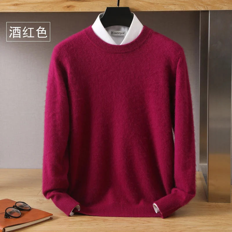 Leonard: Luxury 100% Pure Cashmere Sweater | Japanese-knit - O-Neck Pullover