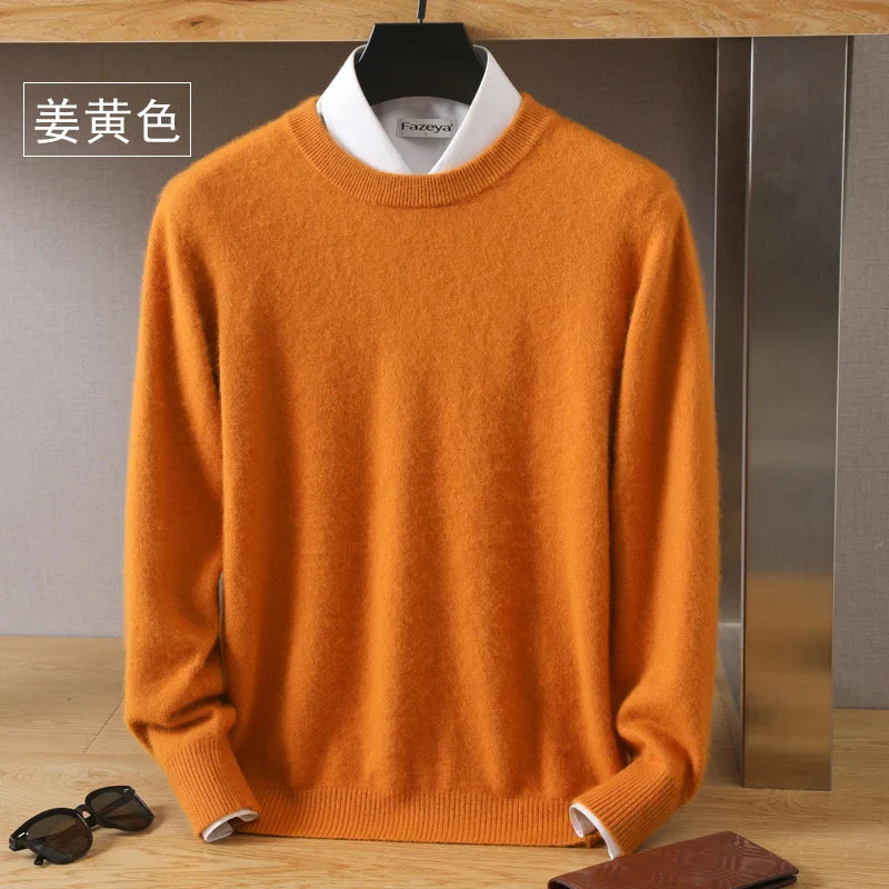Leonard: Luxury 100% Pure Cashmere Sweater | Japanese-knit - O-Neck Pullover