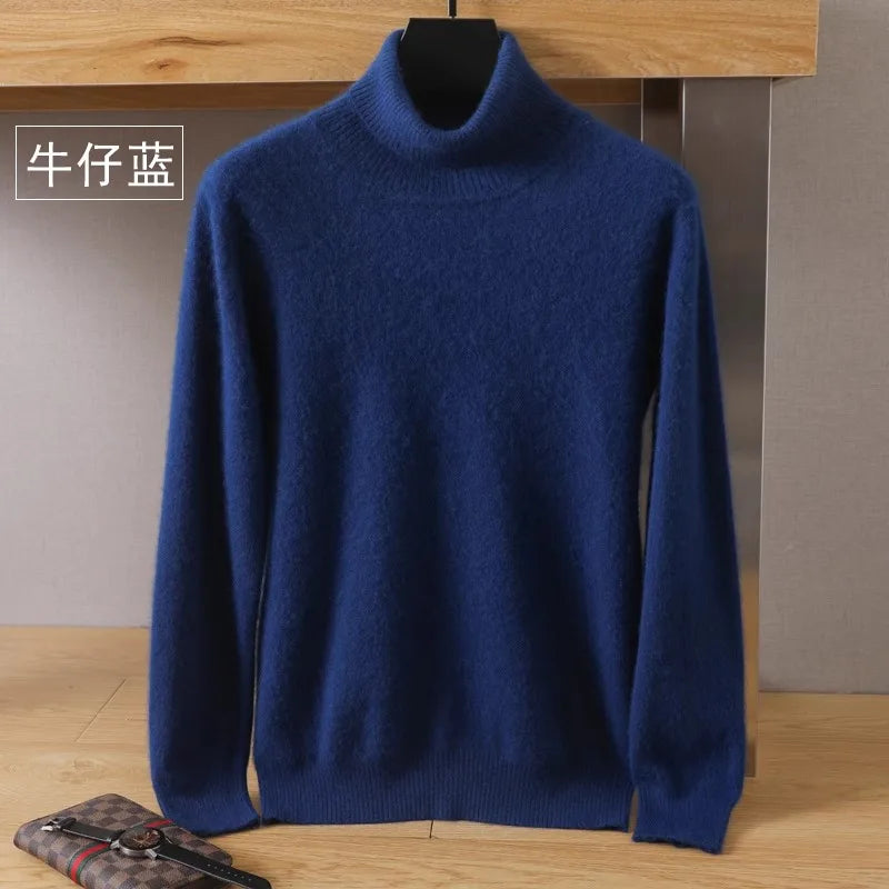 Japanese-knit - Men's 100% Cashmere - pure cashmere velvet Sweater