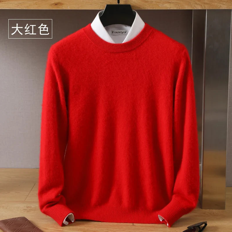 Leonard: Luxury 100% Pure Cashmere Sweater | Japanese-knit - O-Neck Pullover