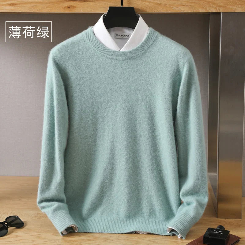Leonard: Luxury 100% Pure Cashmere Sweater | Japanese-knit - O-Neck Pullover