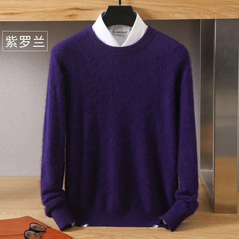 Leonard: Luxury 100% Pure Cashmere Sweater | Japanese-knit - O-Neck Pullover