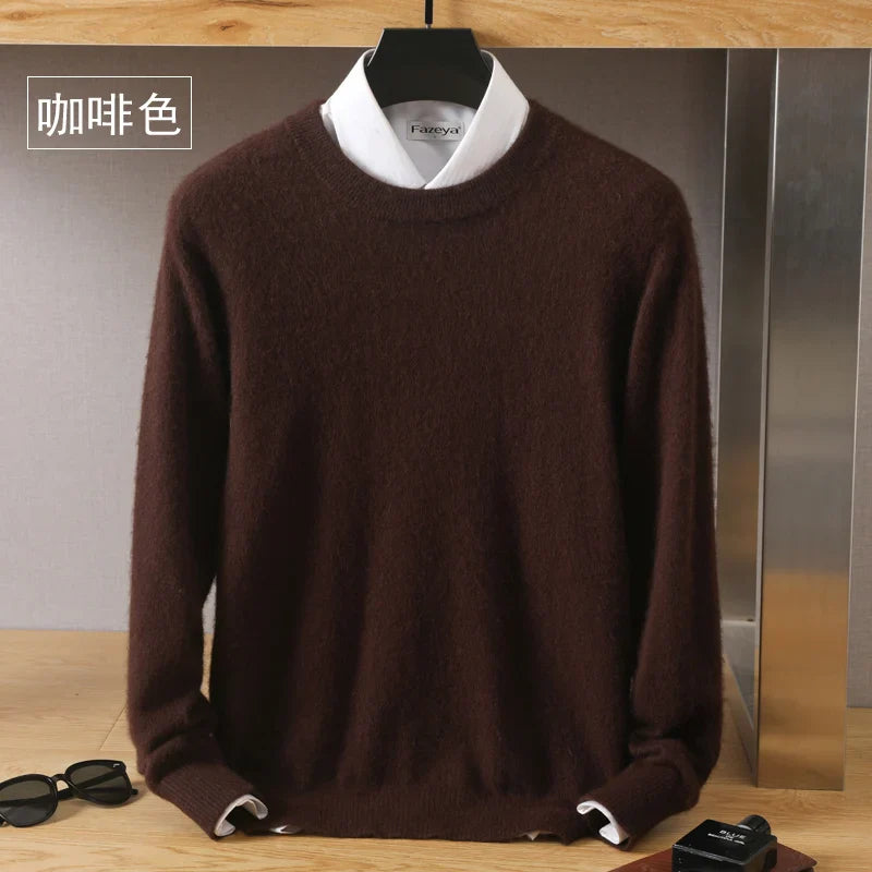 Leonard: Luxury 100% Pure Cashmere Sweater | Japanese-knit - O-Neck Pullover