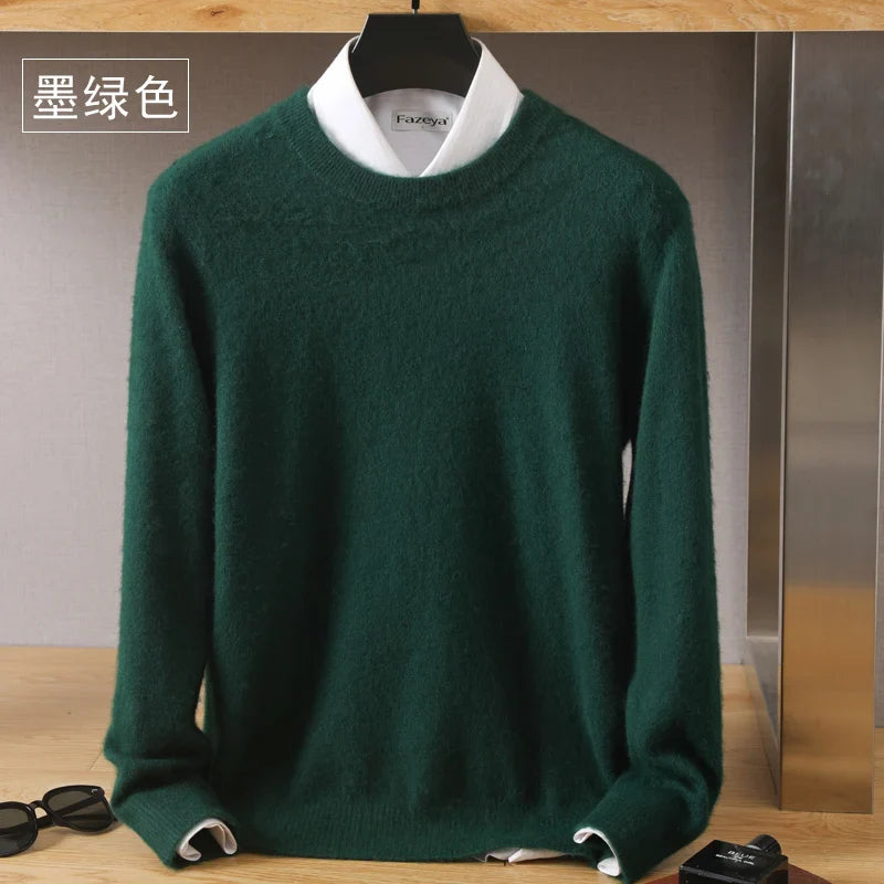 Leonard: Luxury 100% Pure Cashmere Sweater | Japanese-knit - O-Neck Pullover