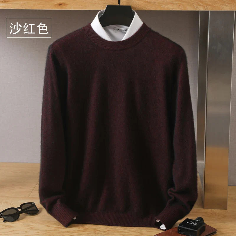 Leonard: Luxury 100% Pure Cashmere Sweater | Japanese-knit - O-Neck Pullover