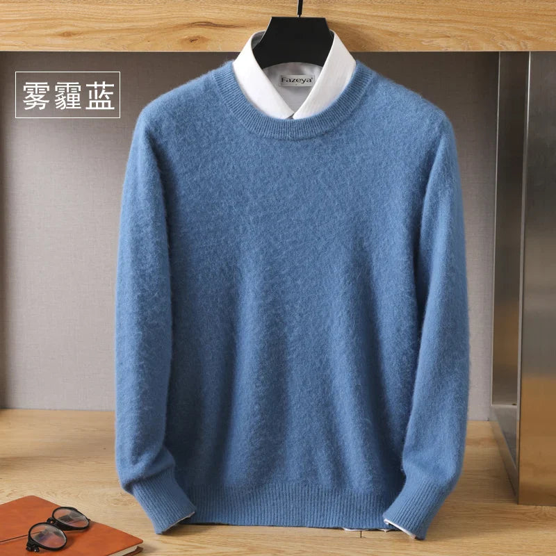 Leonard: Luxury 100% Pure Cashmere Sweater | Japanese-knit - O-Neck Pullover
