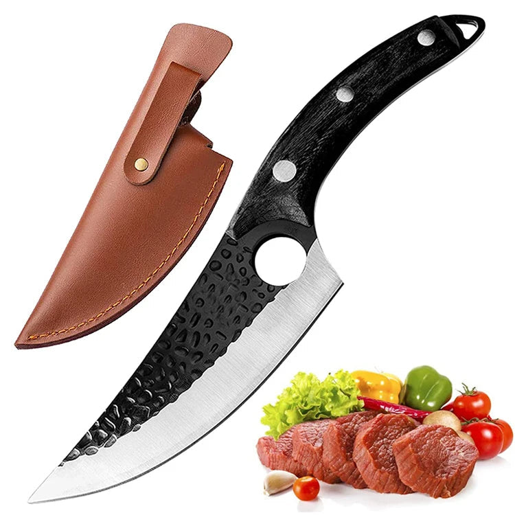 Cuchillo Huusk - Cuchillo de Cocina Japonés Hecho a Mano de Control Premium