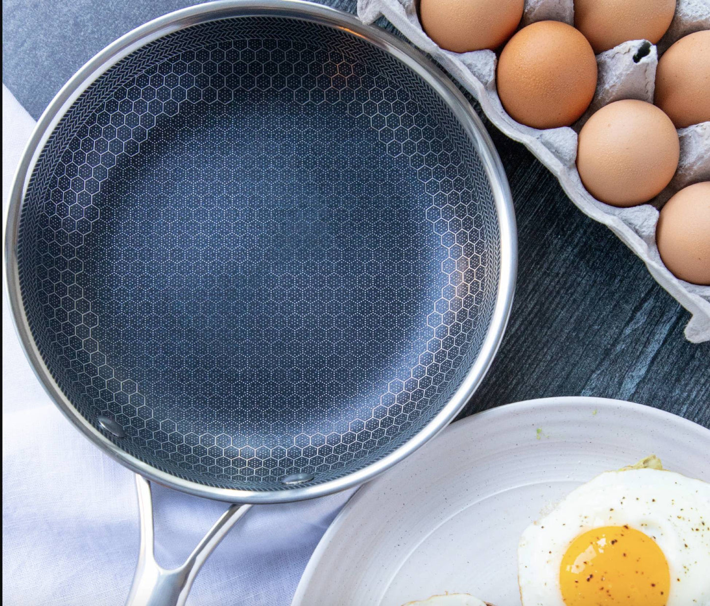 KitchenPro | Sartén de acero inoxidable antiadherente
