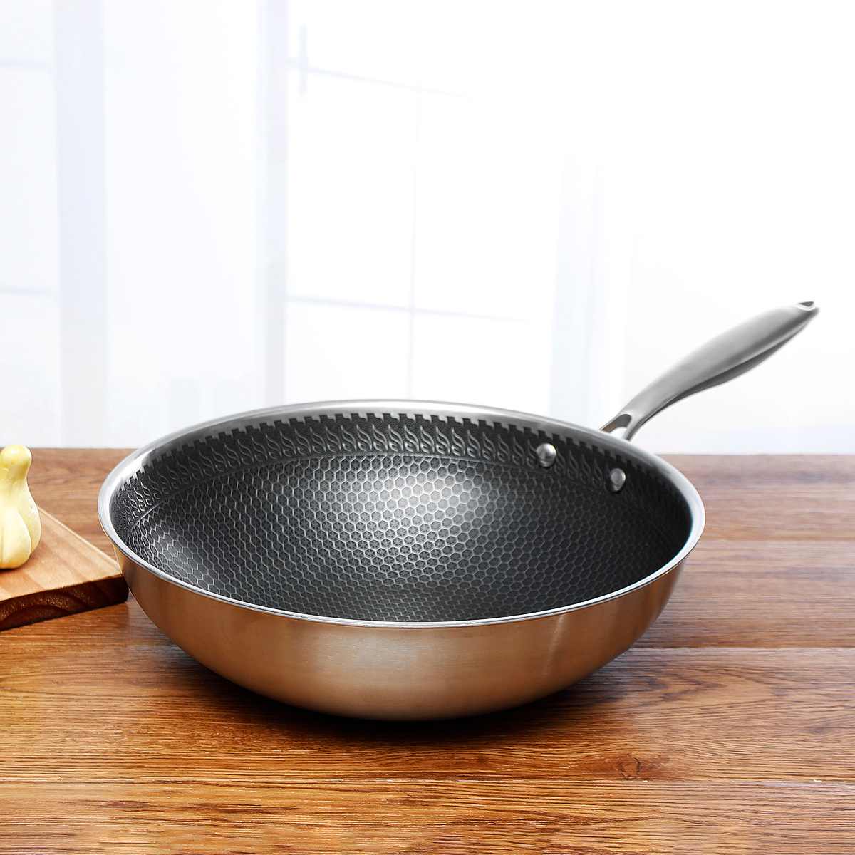 KitchenPro | Sartén de acero inoxidable antiadherente