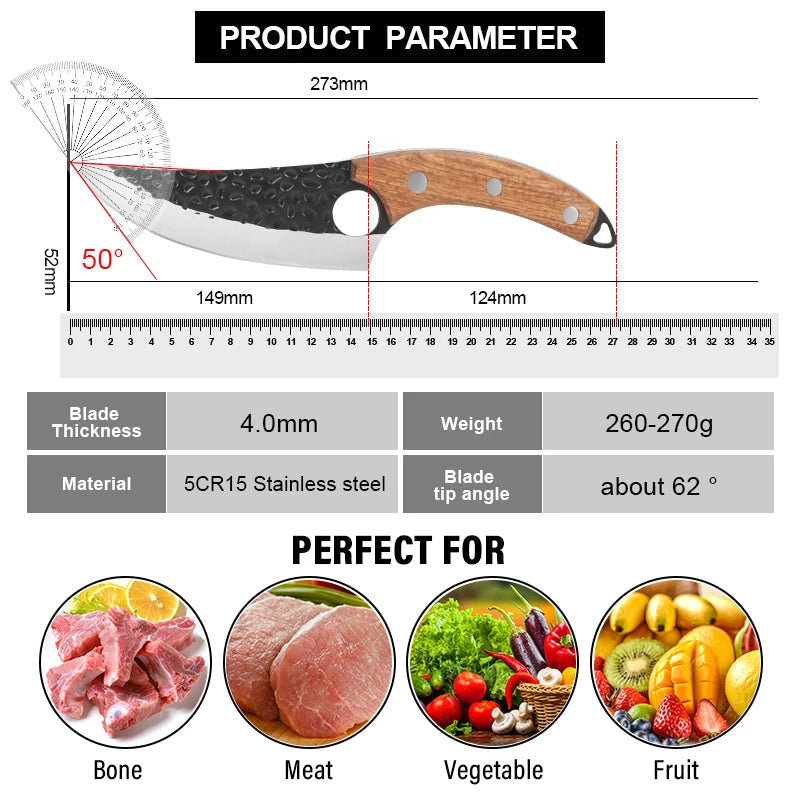 Cuchillo Huusk - Cuchillo de Cocina Japonés Hecho a Mano de Control Premium