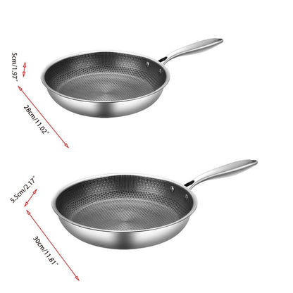 KitchenPro | Sartén de acero inoxidable antiadherente