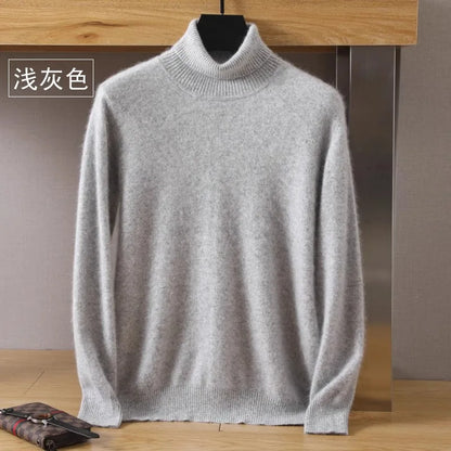 Japanese-knit - Men's 100% Cashmere - pure cashmere velvet Sweater