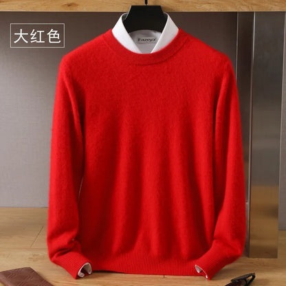 Leonard: Luxury 100% Pure Cashmere Sweater | Japanese-knit - O-Neck Pullover