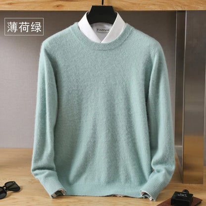 Leonard: Luxury 100% Pure Cashmere Sweater | Japanese-knit - O-Neck Pullover
